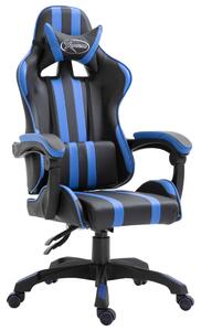 Herná stolička, modrá, umelá koža
