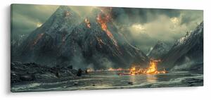 Obraz - Erupcia sopky (120x50 cm)