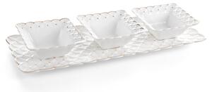EUROFIRANY DEKORAČNÝ KERAMICKÝ PODNOS BELIA 40X15X5 CM KRÉMOVÁ