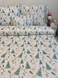 Zdravsi-spanok Vianočná posteľná obliečka Tree 140x200/70x90 cm