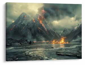 Obraz - Erupcia sopky (70x50 cm)