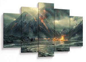 Obraz - Erupcia sopky (150x105 cm)