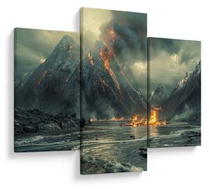 Obraz - Erupcia sopky (90x60 cm)