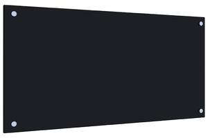 Kuchynská zástena, čierna 80x40 cm, tvrdené sklo