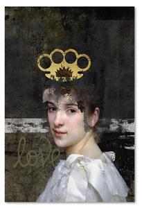 Obraz na plátne Žena s kĺbom na hlave - Jose Luis Guerrero Rozmery: 40 x 60 cm