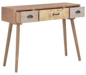 Konzolový stolík s 3 zásuvkami 100x30x73 cm masívne borovicové drevo