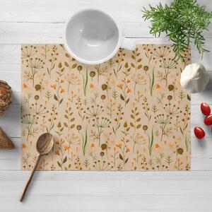 Biante Dekoračné prestieranie na stôl PML-070 Jesenné rastliny na svetlo hnedom 30x40 cm