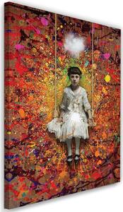 Obraz na plátne Dievča na hojdačke - Jose Luis Guerrero Rozmery: 40 x 60 cm