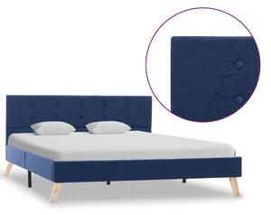 Rám postele modrý 140x200 cm látkový