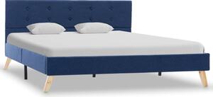 Rám postele modrý 140x200 cm látkový