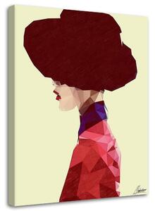 Obraz na plátne Žena s klobúkom - Cantu Rozmery: 40 x 60 cm