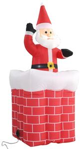 Vianočný Santa Claus v komíne 180 cm automatický pohyb LED IP44