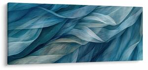 Obraz - Modrobiele vlnky (120x50 cm)