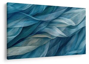 Obraz - Modrobiele vlnky (90x60 cm)