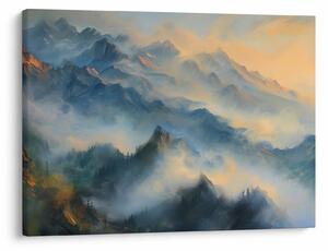 Obraz - Maľovaná horská krajina (70x50 cm)