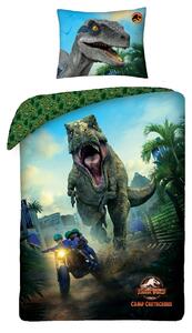 DETSKÉ BAVLNENÉ OBLIEČKY JURRASSIC WORLD 140X200 CM, 1KS 70X90 CM VZOROVANÉ