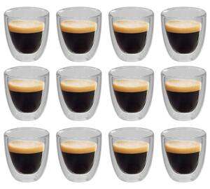 Dvostenné termo poháre na kávu 12 ks 80 ml