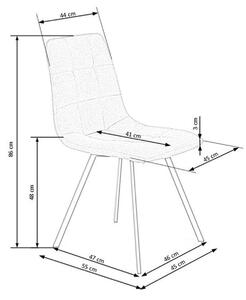 Jedálenská stolička K402 - sivá