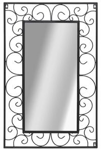 Nástenné zrkadlo čierne 50x80 cm obdĺžnikové