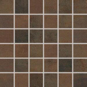 Mozaika Rako Rush tmavo hnedá 30x30 cm pololesk WDM06520.1