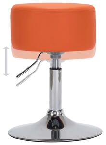Barová stolička oranžová umelá koža