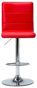 Barová stolička červená umelá koža