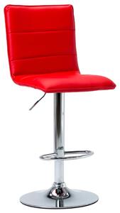 Barová stolička červená umelá koža