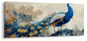 Obraz - Páv, maľba (120x50 cm)
