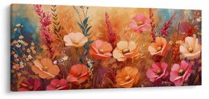 Obraz - Lúčne kvety, maľba (120x50 cm)