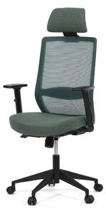 Kancelárska ergonomická stolička SENA — látka, čierna / zelená