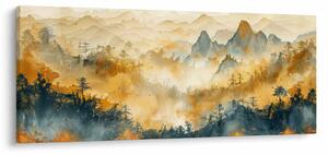 Obraz - Pohorie, akvarel (120x50 cm)