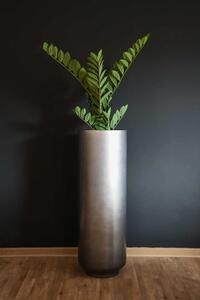 Luxusný kvetináč ESTABLE, sklolaminát, horný priemer 34 x výška 100 cm, strieborný