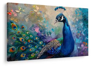 Obraz - Maľba páva (90x60 cm)
