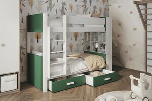 Detská poschodová posteľ GASPAR | 80 x 180 cm Prevedenie: Morenie - Farba