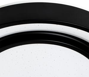 Inteligentné moderné stropné svietidlo čierne 38 cm vrátane LED a RGB - Jochie