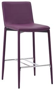 Barové stoličky 6 ks, fialové, umelá koža