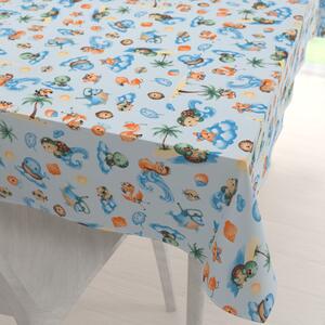 Biante Detský bavlnený obdĺžnikový obrus Sandra SA-535 Morské zvieratká na svetlo modrom 50x100 cm