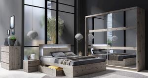 Manželská posteľ MOGO, 160x200, portlandský jaseň
