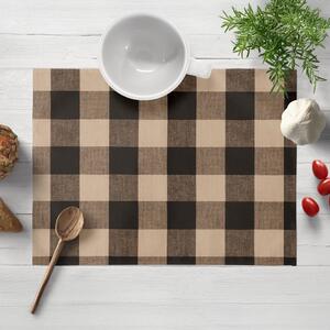 Biante Bavlnené prestieranie na stôl Olivia OL-017 Hnedo-béžová kocka veľká 30x40 cm