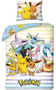 DETSKÉ BAVLNENÉ OBLIEČKY POKEMON 140X200 CM, 1KS 70X90 CM VZOROVANÉ