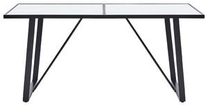 Jedálenský stôl, biely 140x70x75 cm, tvrdené sklo