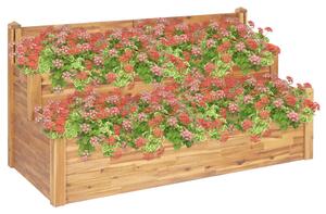 2-poschodový záhradný kvetináč 160x75x84 cm, akáciový masív