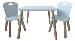 Detský stôl so stoličkami biely | jaks