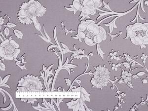 Biante Dekoračný záves PM-045 Zámocké kvety na pastelovo fialovom 145x140 cm