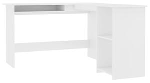 Rohový stôl v tvare L, biely 120x140x75 cm, drevotrieska