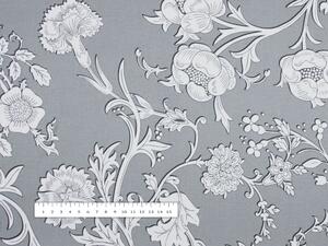 Biante Dekoračná obliečka na vankúš PM-046 Zámocké kvety na svetlo sivom 50 x 50 cm