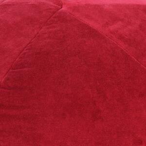 Taburetka bavlnená zamatová 50x35 cm červená