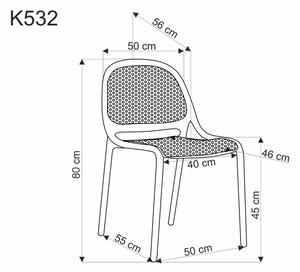 Halmar Plastová jedálenská stolička K532