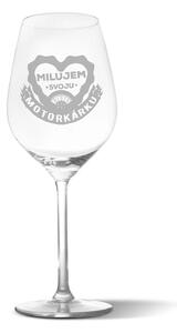 Sablio Pohár na víno Milujem svoju motorkárku 49 cl