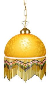Zlatá závesná pearl lampa mini luster